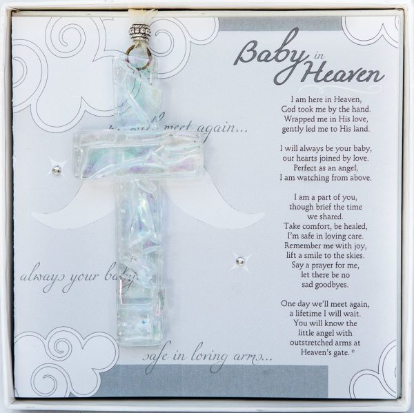 Baby In Heaven Mosaic Glass Cross