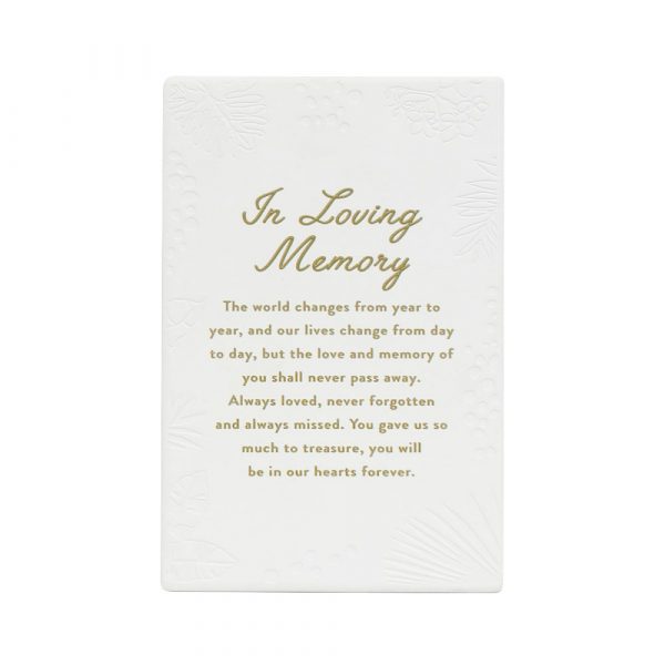 In Our Hearts Forever Message Plaque
