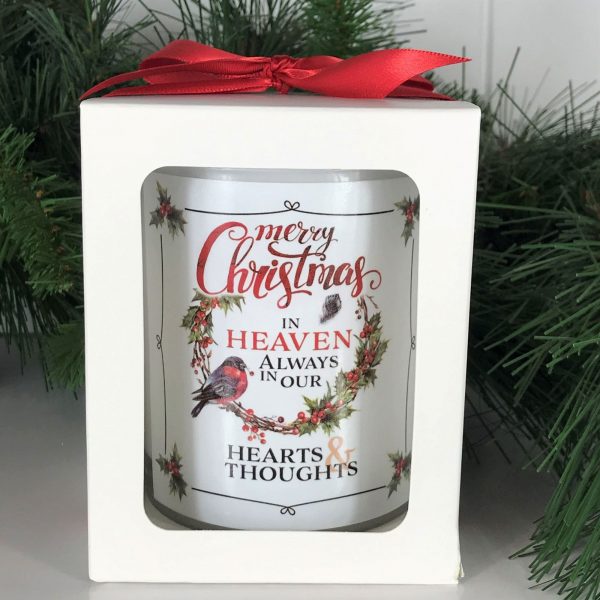 Always in our hearts heaven christmas candle gift box