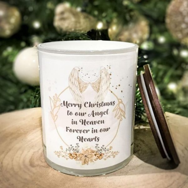 Angel Wings Remembrance Christmas Candle