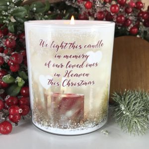 We light this Christmas in Heaven candle