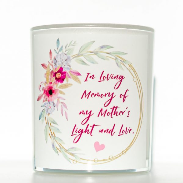 Floral Wreath Mothers Memorial Candle
