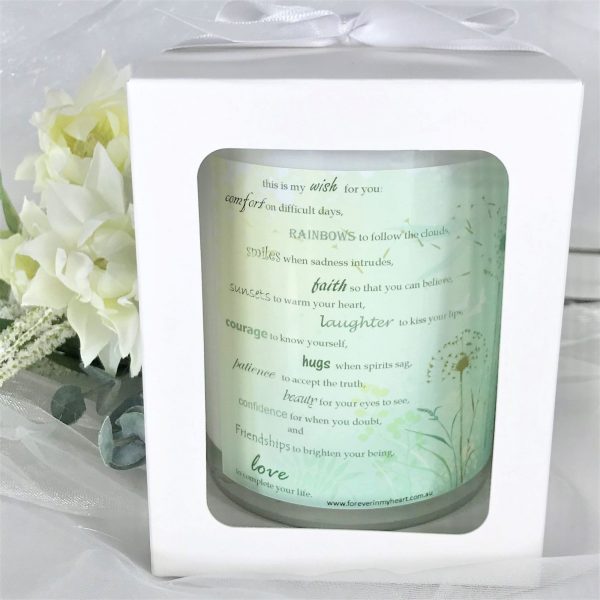 my wish for you memorial candle gift box