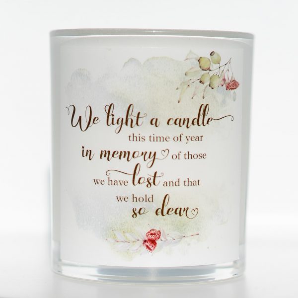 Hold So Dear Christmas Memorial Candle White Background
