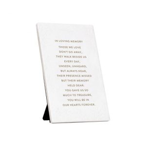 In Loving Memory Message Plaque